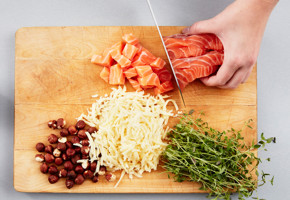 Laks med pastaskruer