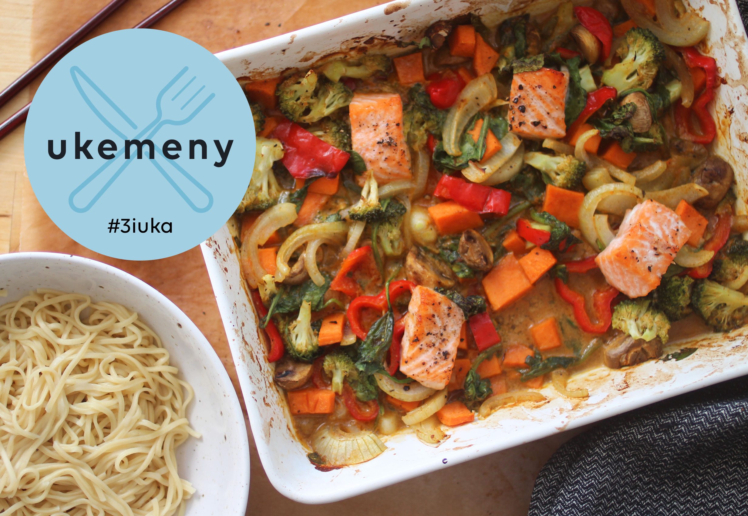 Ovnsbakt laks med karripasta