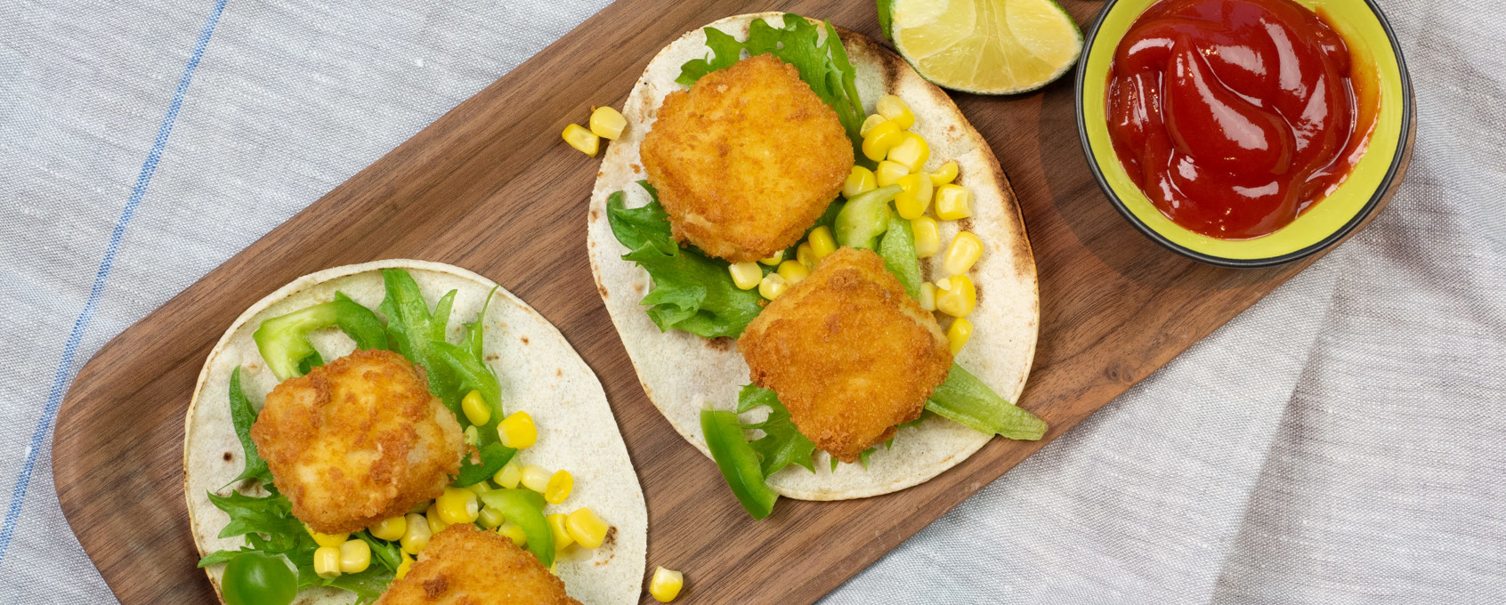 Wraps med Lerøy Sprøpanerte og salat