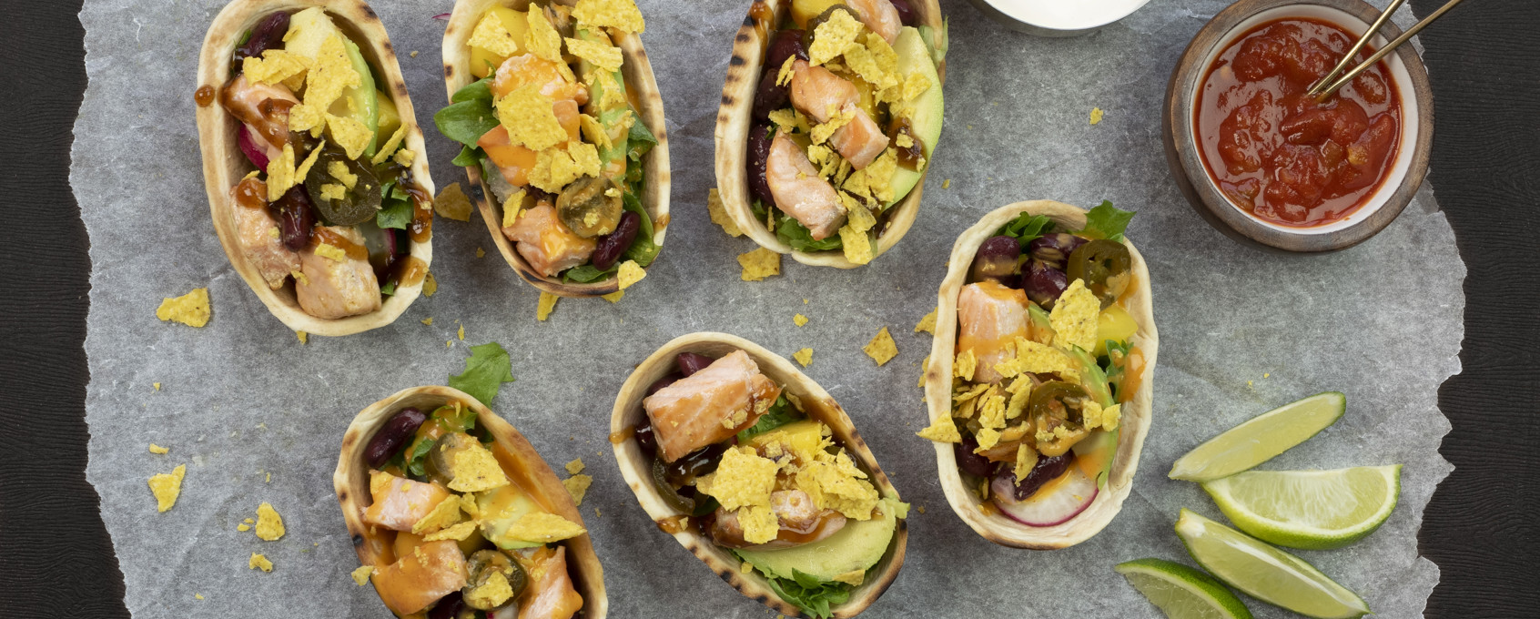 Fisketaco med mango og avokado