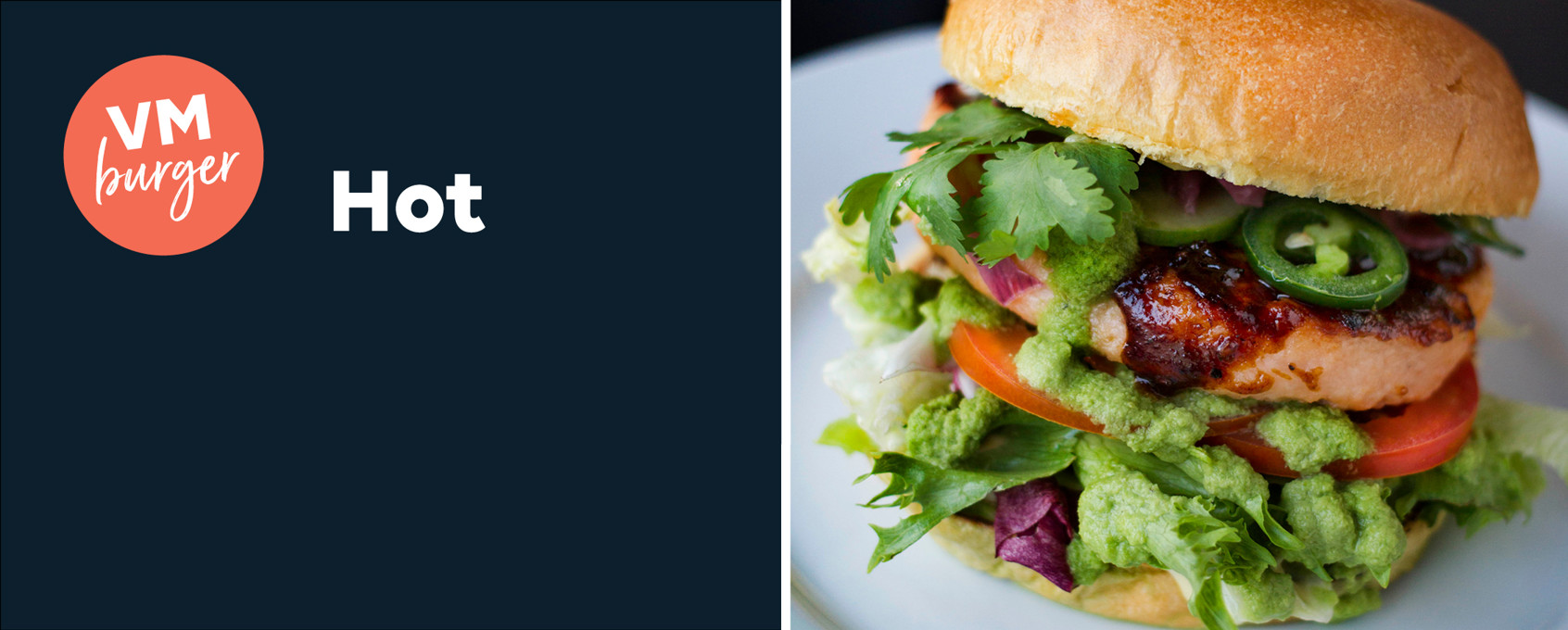 Hot lakseburger med jalapeño-dressing