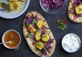 Karristekt torsk på nanbrød