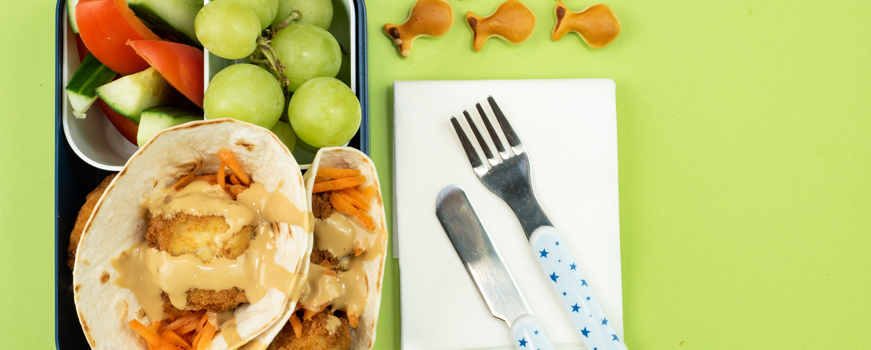 Matpakke med pankopanert torsk