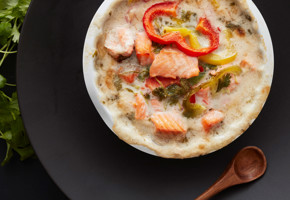 Ørret med chili, paprika og koriander