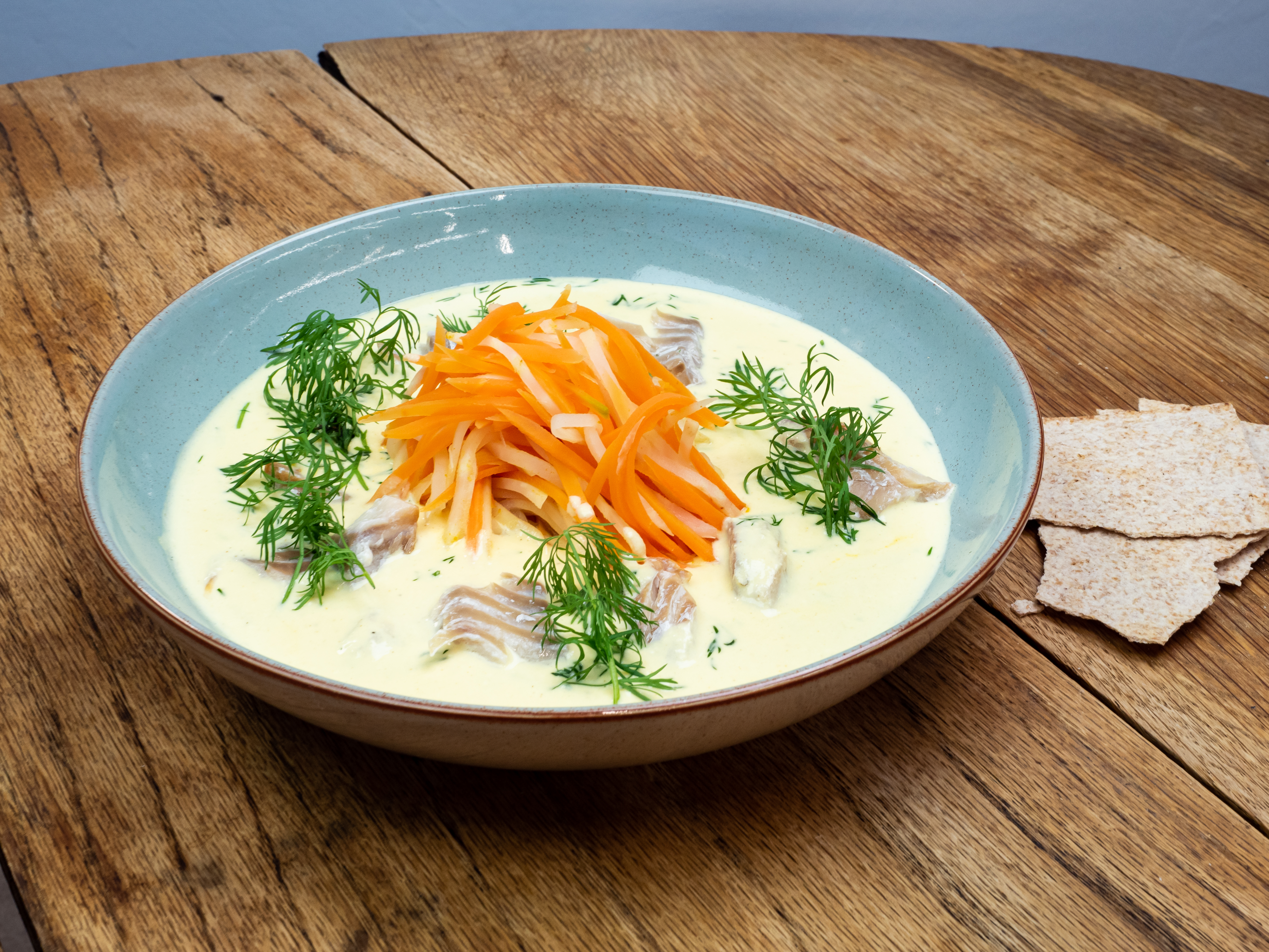 Fiskesuppe med røkt kolje