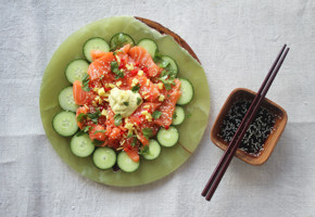 Sashimi med wasabikrem