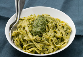 Tagliatelle med krabbe