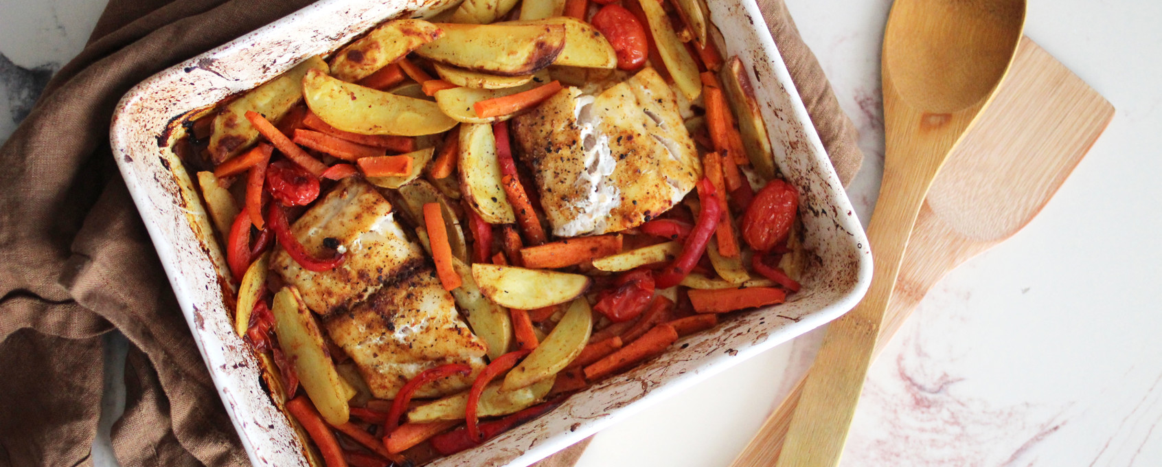 Torsk i form med karrimarinade