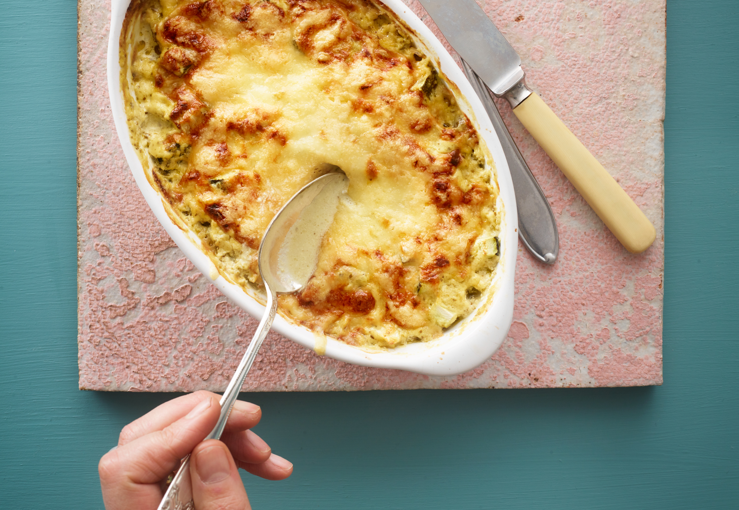 Torsk i ugn med ost och pesto