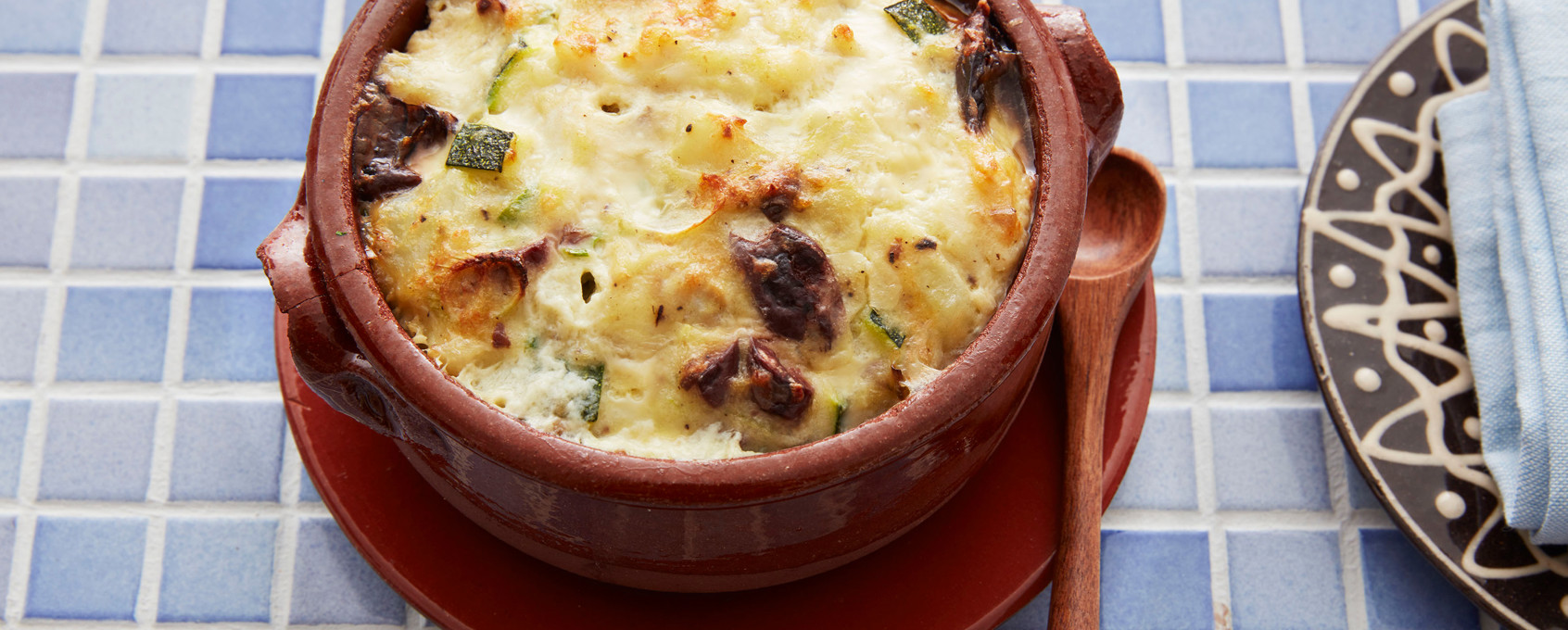 Torsk i form med squash, potet og hvitløkspuré