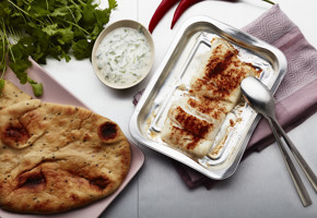 Torsk i form med tandoori og korianderdressing