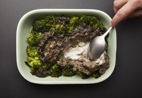 Torsk i form med tapenade og brokkoli