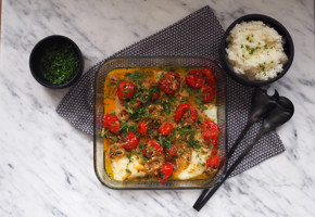 Torskepanne med tomater